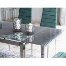 Стол обеденный SIGNAL GD017 черный/хром 110-170/74